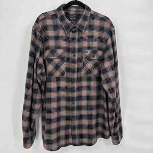 Brixton Shirt Mens X-Large Bowery Flannel Long Sleeve‎ Button Up Outdoor Casual